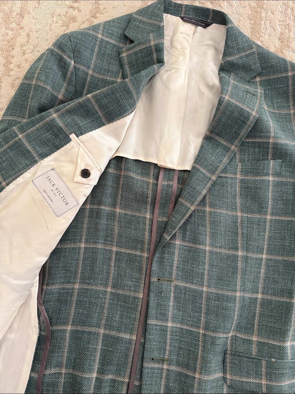 Jack Victor 44L made in Italy- wool/silk/linen Sport Coat - New - tags removed